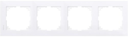 Рамка универсальная Schneider Electric Merten M-Pure 4-м. бриллиантовый-белый  картинка